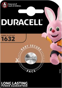 Duracell Batterie CR1632 3V Lithium Knopfzelle 1er-Blister