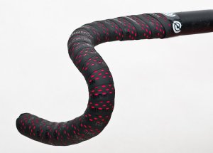 Bike Ribbon Lenkerband Drops schwarz mit roten Tropfen