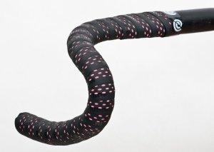 Bike Ribbon Lenkerband Drops schwarz mit pinken Tropfen