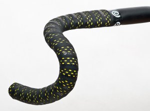 Bike Ribbon Lenkerband Drops schwarz mit gelben Tropfen