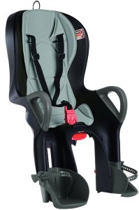 Ok Baby Kindersitz 10+ schwarz mit grauem Polster Montage hinten mit